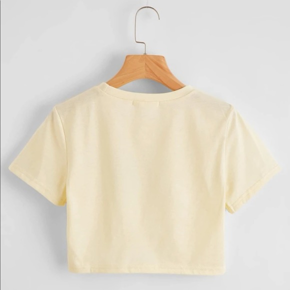 Teddy Bear Turning into Green Alien Cropped Tee NWOT - Picture 2 of 9